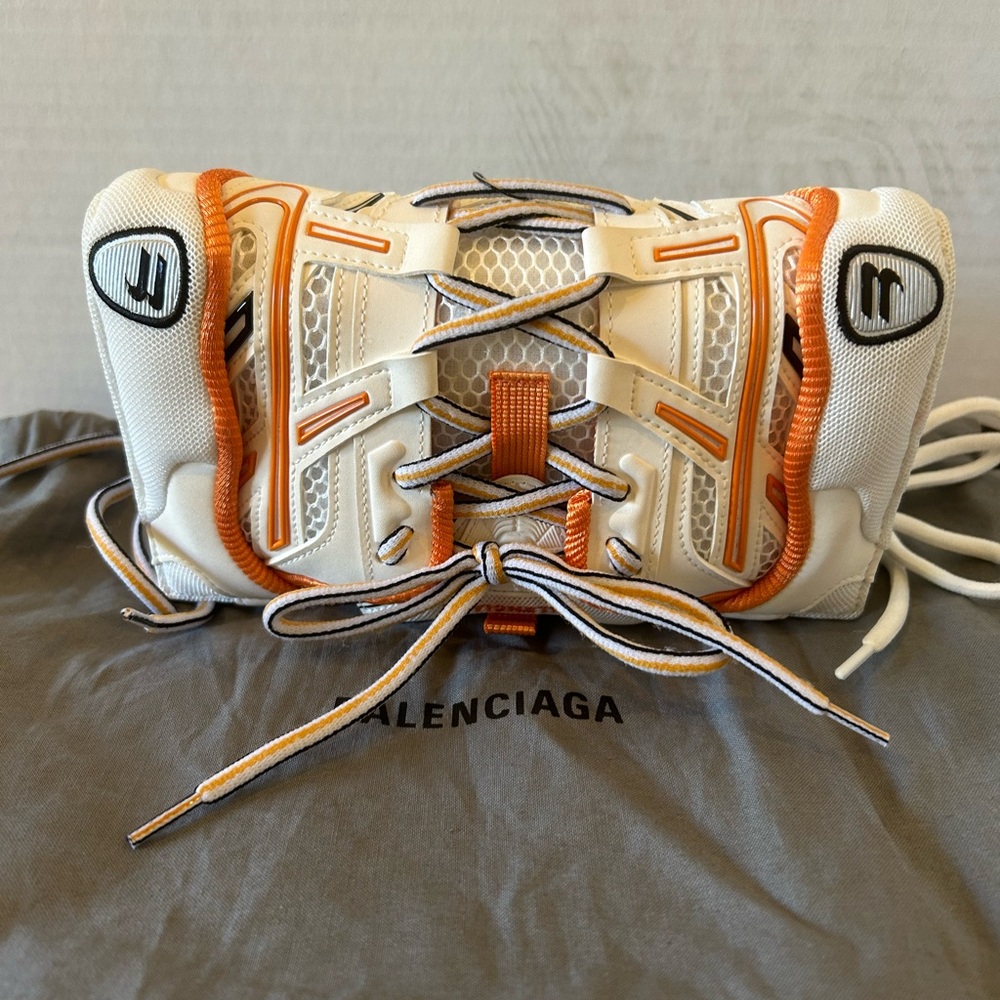 Balenciaga White and Orange Sneakerhead Cross Body